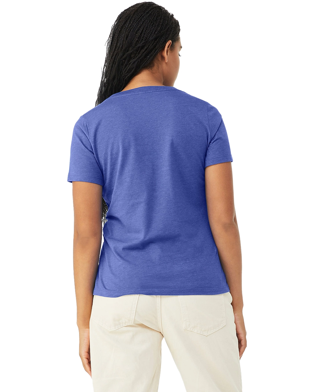 6405CVC Women’s Relaxed Heather CVC V-Neck Tee