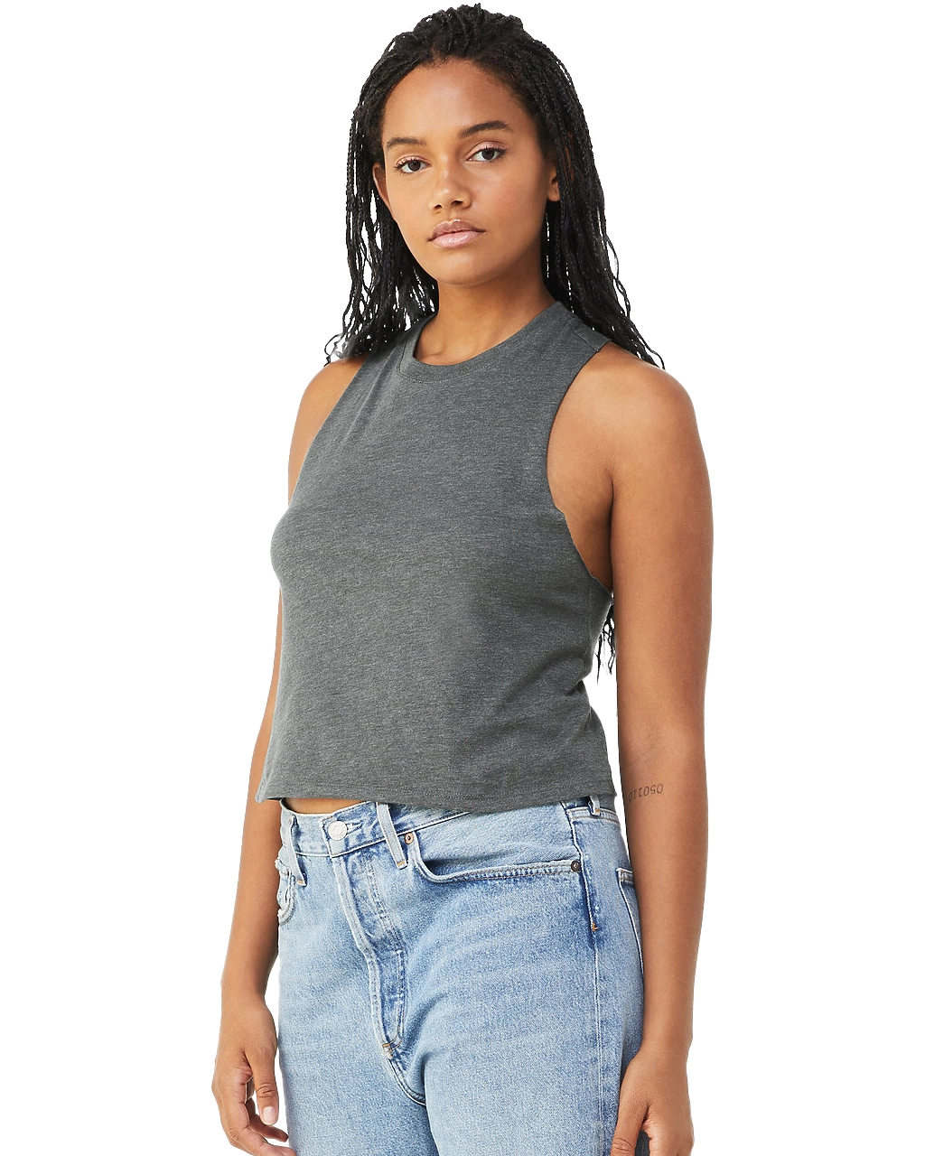 6682 Women’s Racerback Cropped Tank Top