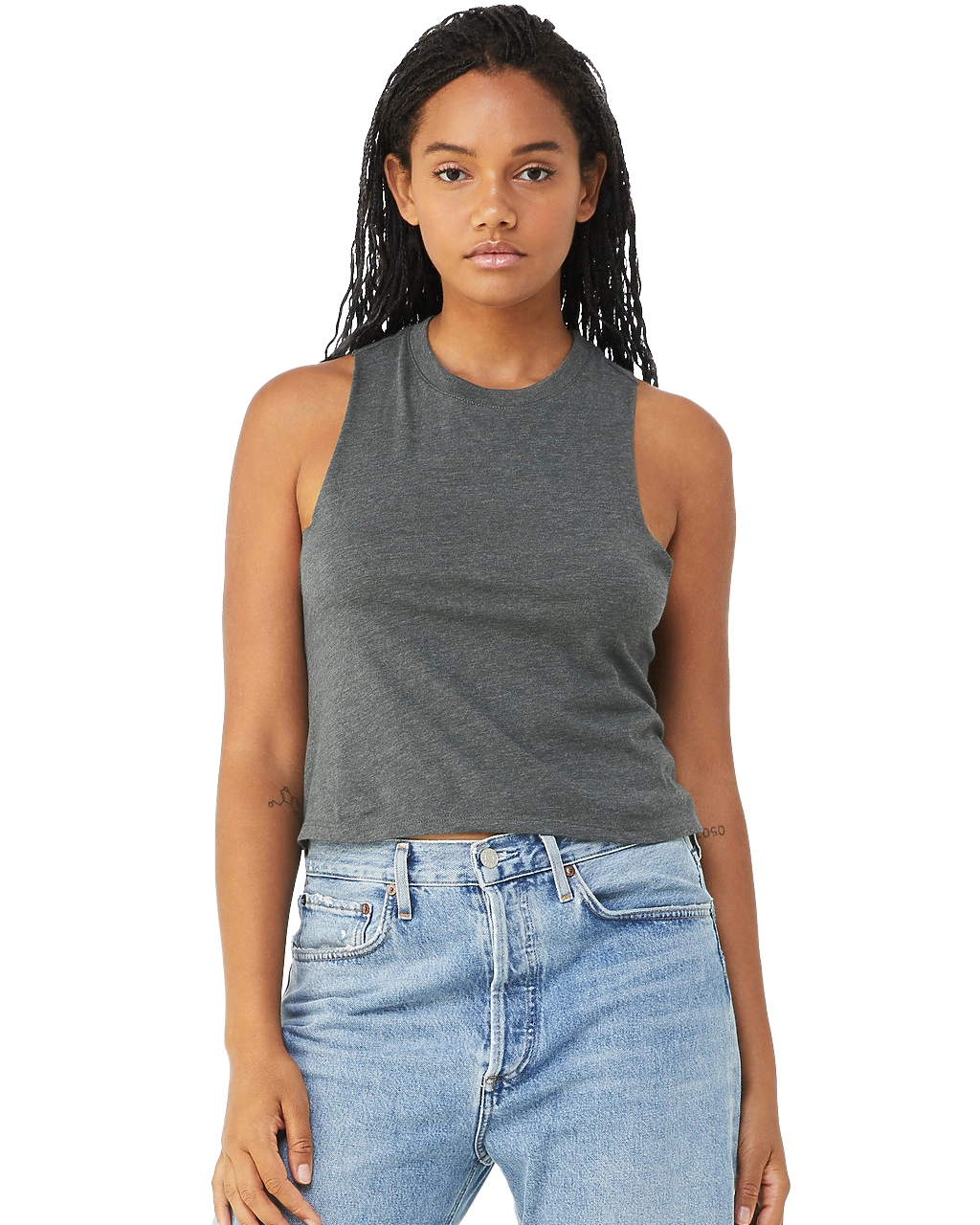 6682 Women’s Racerback Cropped Tank Top