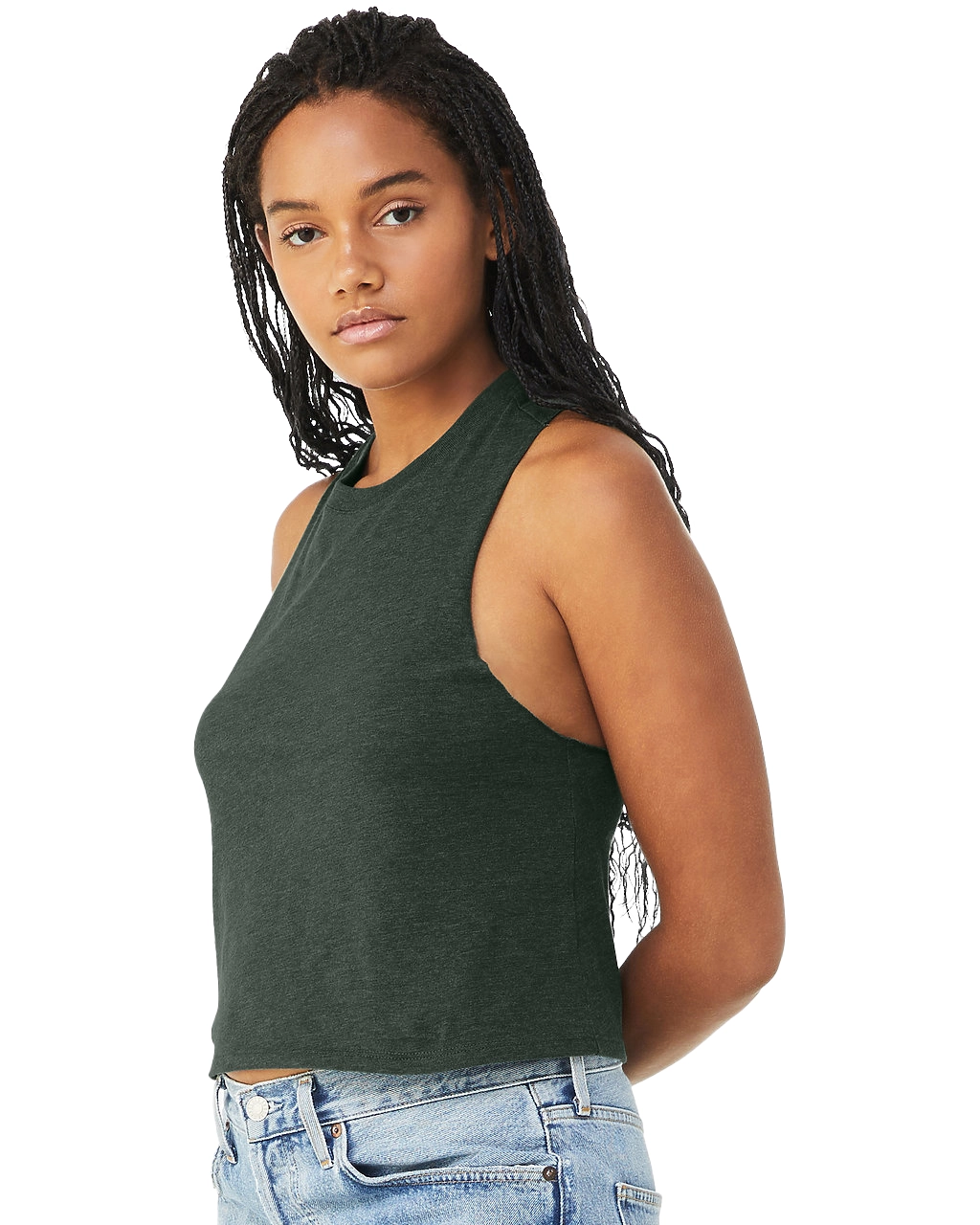 6682 Women’s Racerback Cropped Tank Top