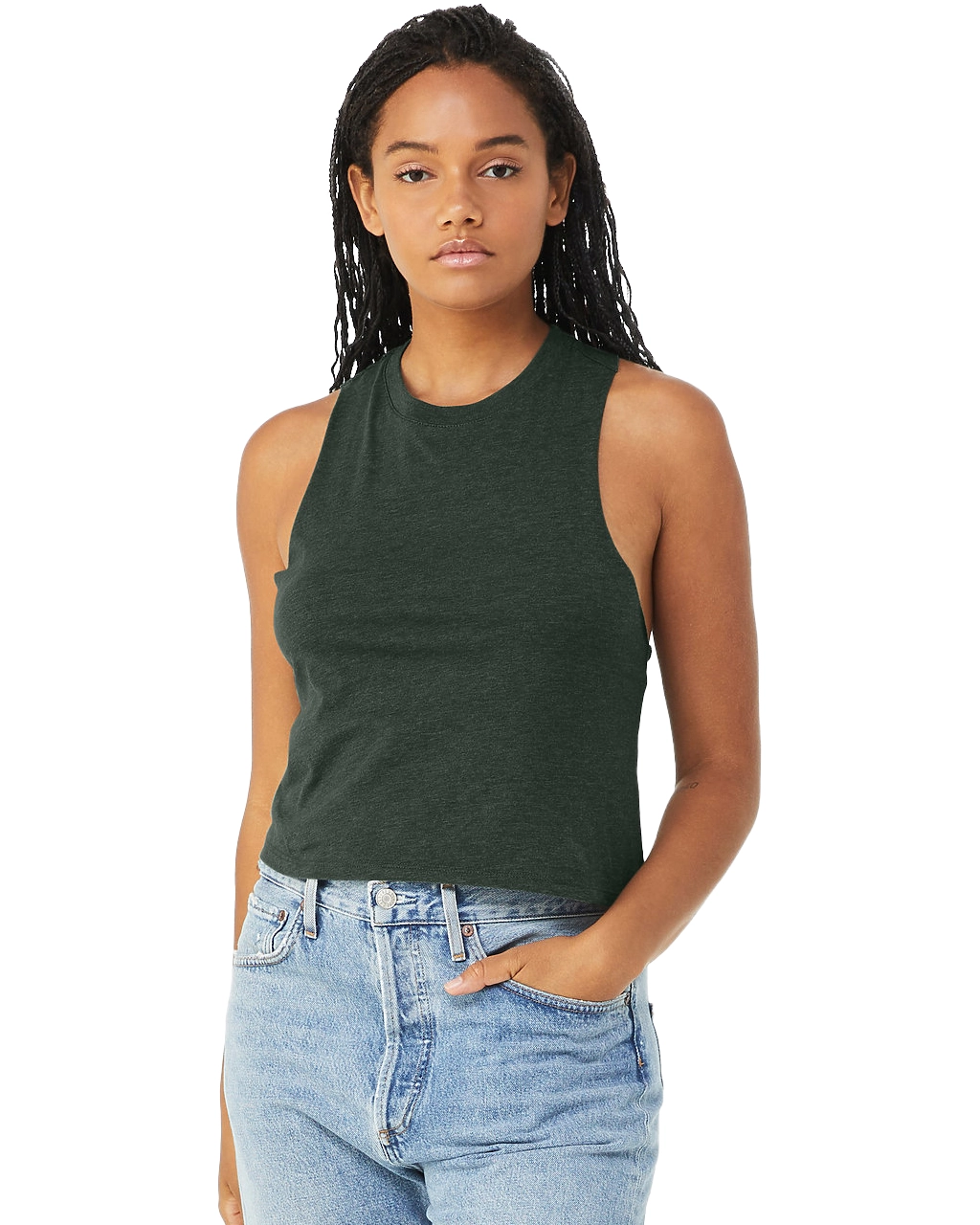 6682 Women’s Racerback Cropped Tank Top