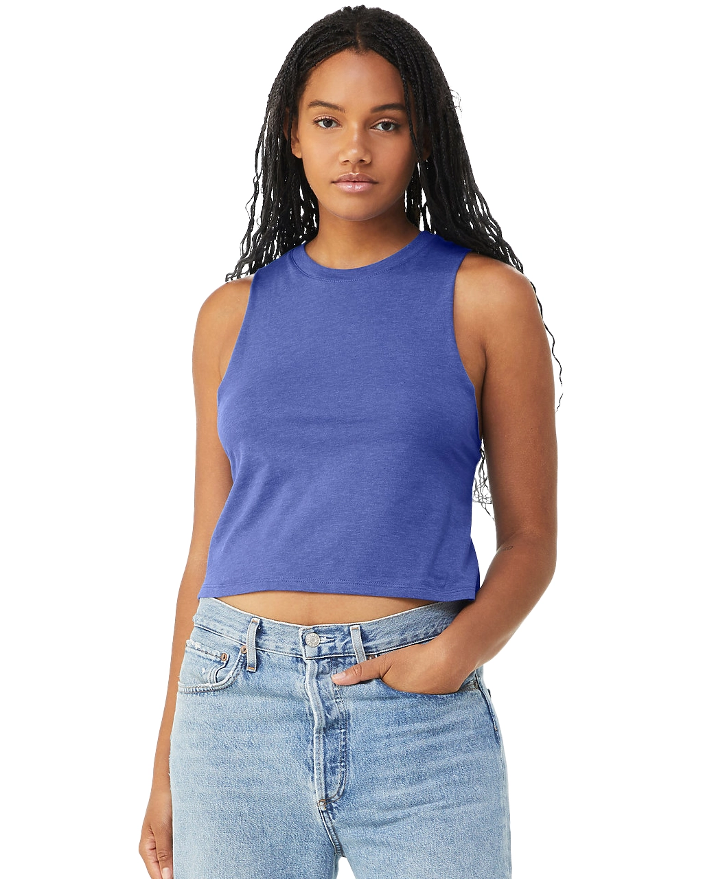 6682 Women’s Racerback Cropped Tank Top