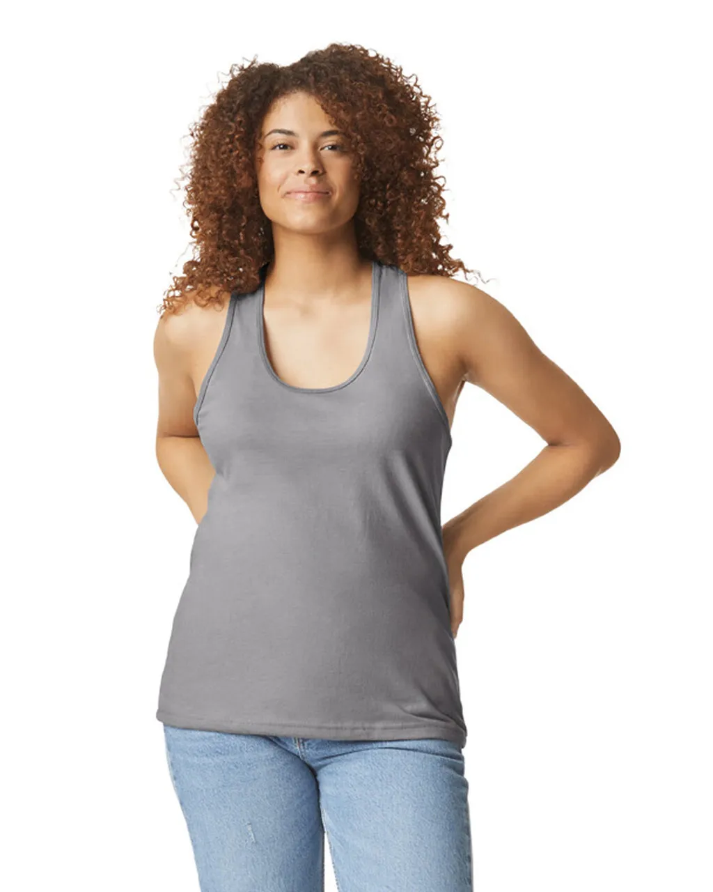 67200L Softstyle® Women’s CVC Racerback Tank Top