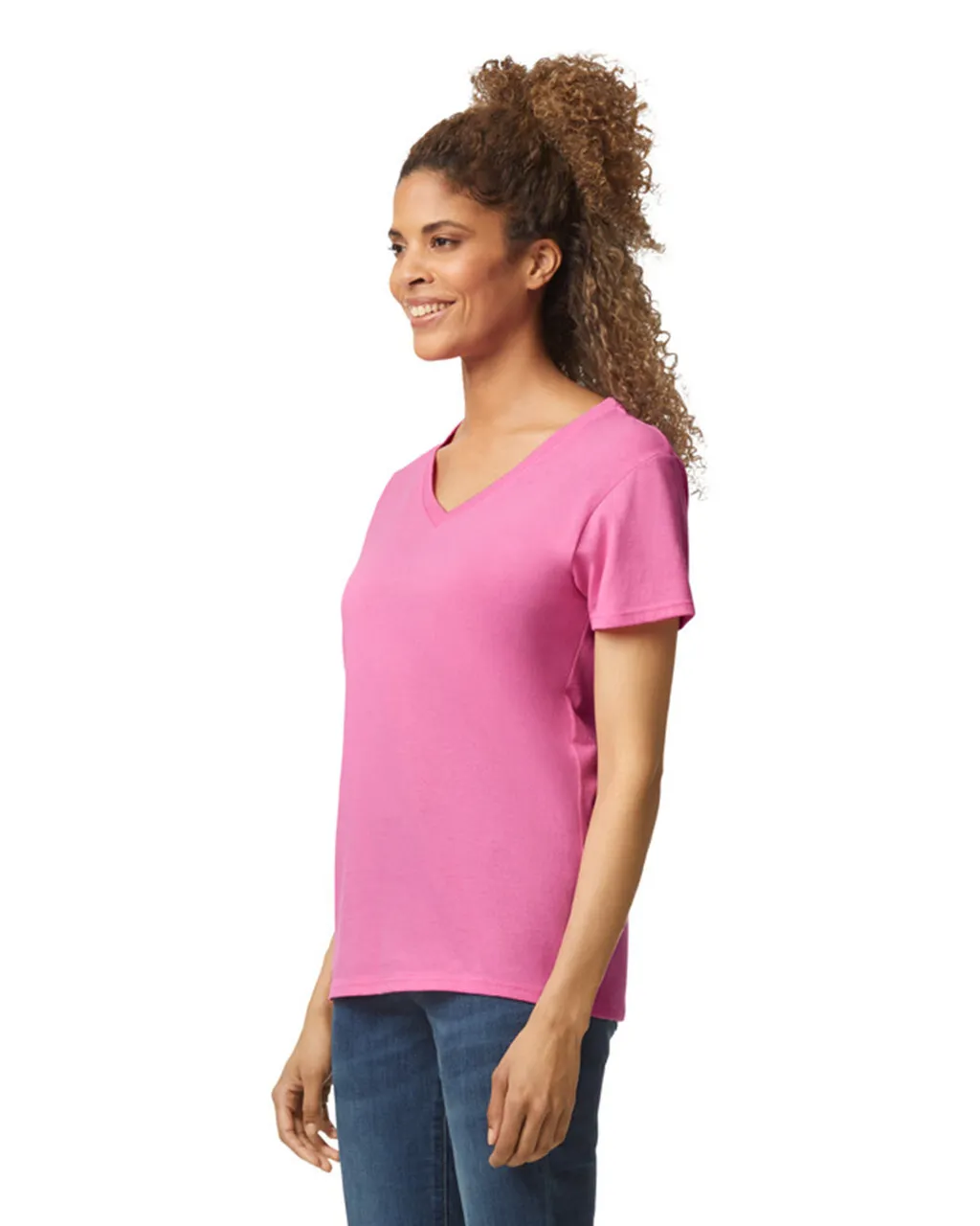 5V00L Women’s Heavy Cotton V-Neck T-Shirt
