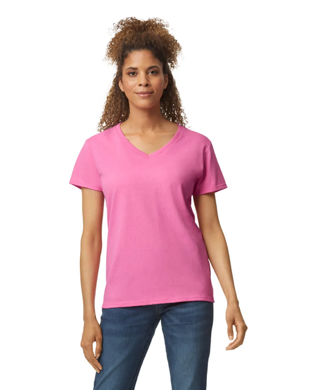 5V00L Women’s Heavy Cotton V-Neck T-Shirt