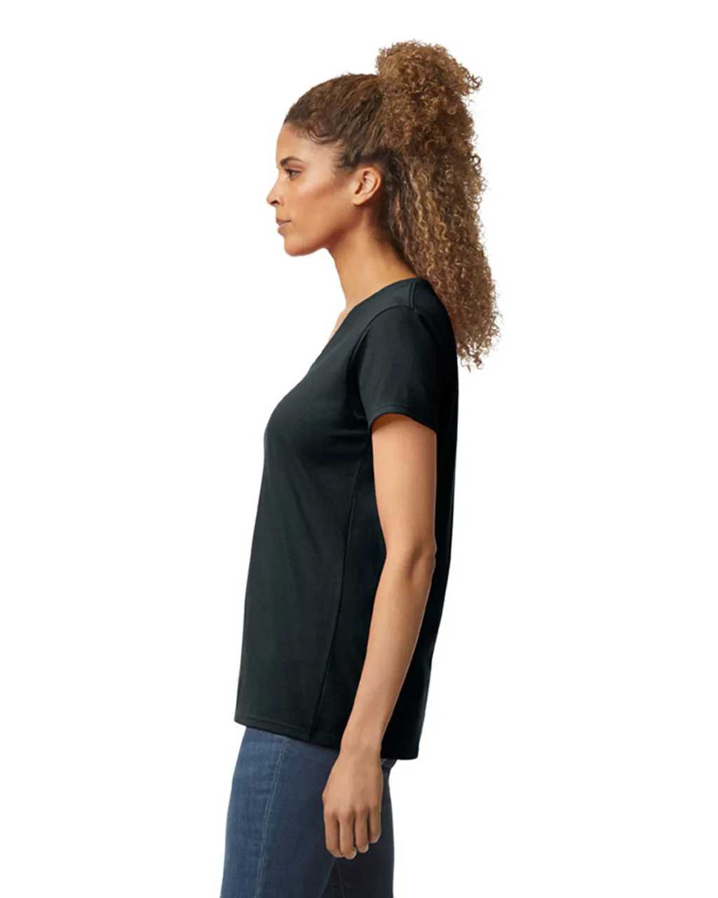 5V00L Women’s Heavy Cotton V-Neck T-Shirt