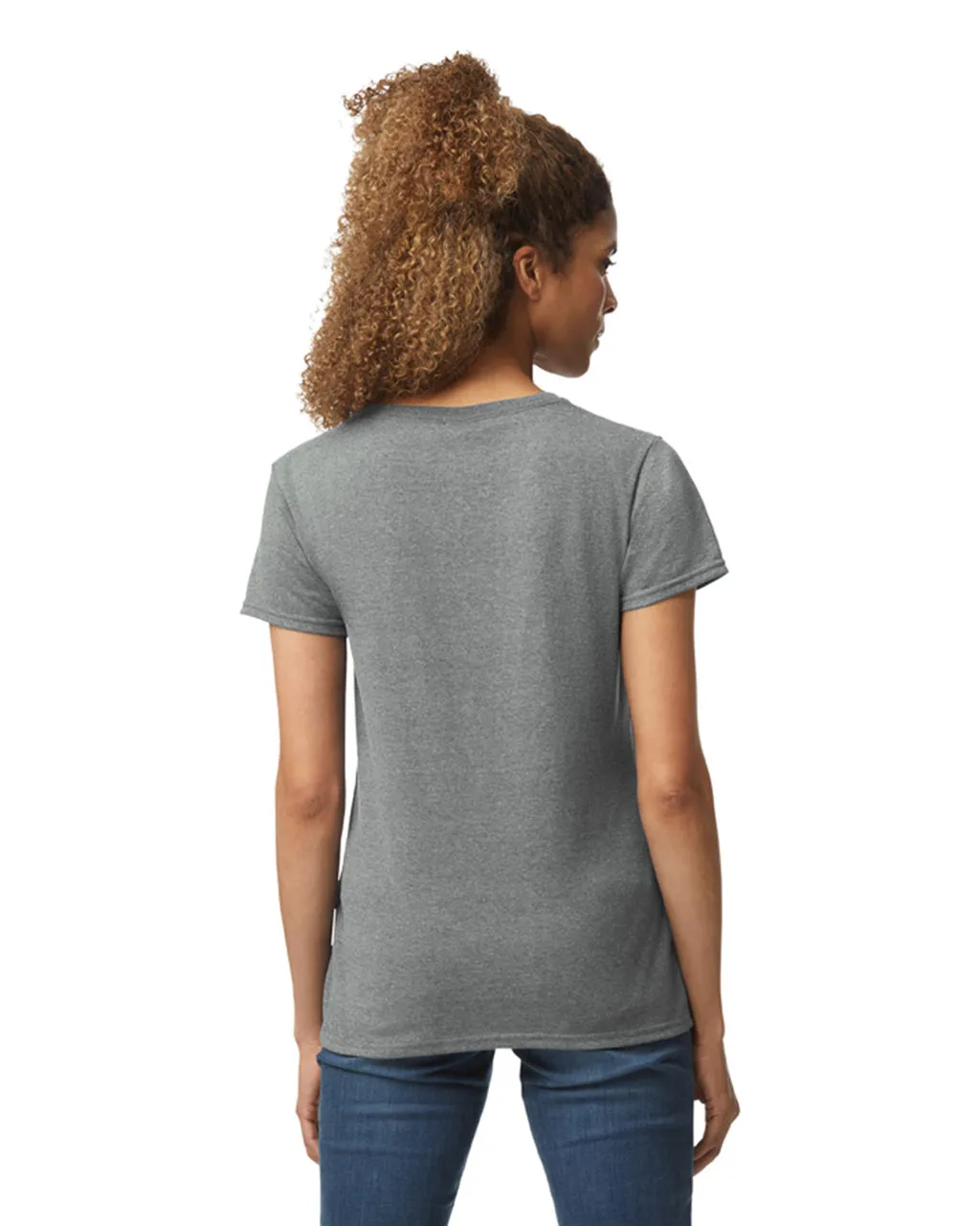 5V00L Women’s Heavy Cotton V-Neck T-Shirt