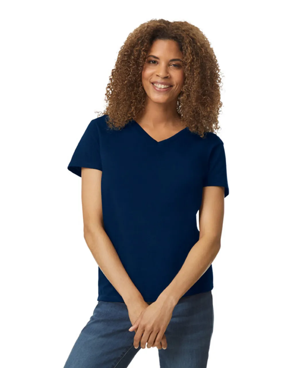 5V00L Women’s Heavy Cotton V-Neck T-Shirt