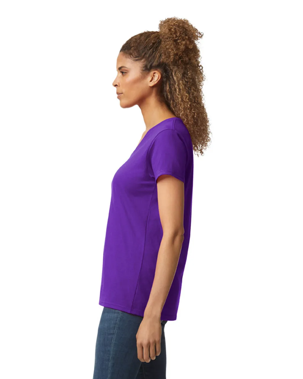 5V00L Women’s Heavy Cotton V-Neck T-Shirt