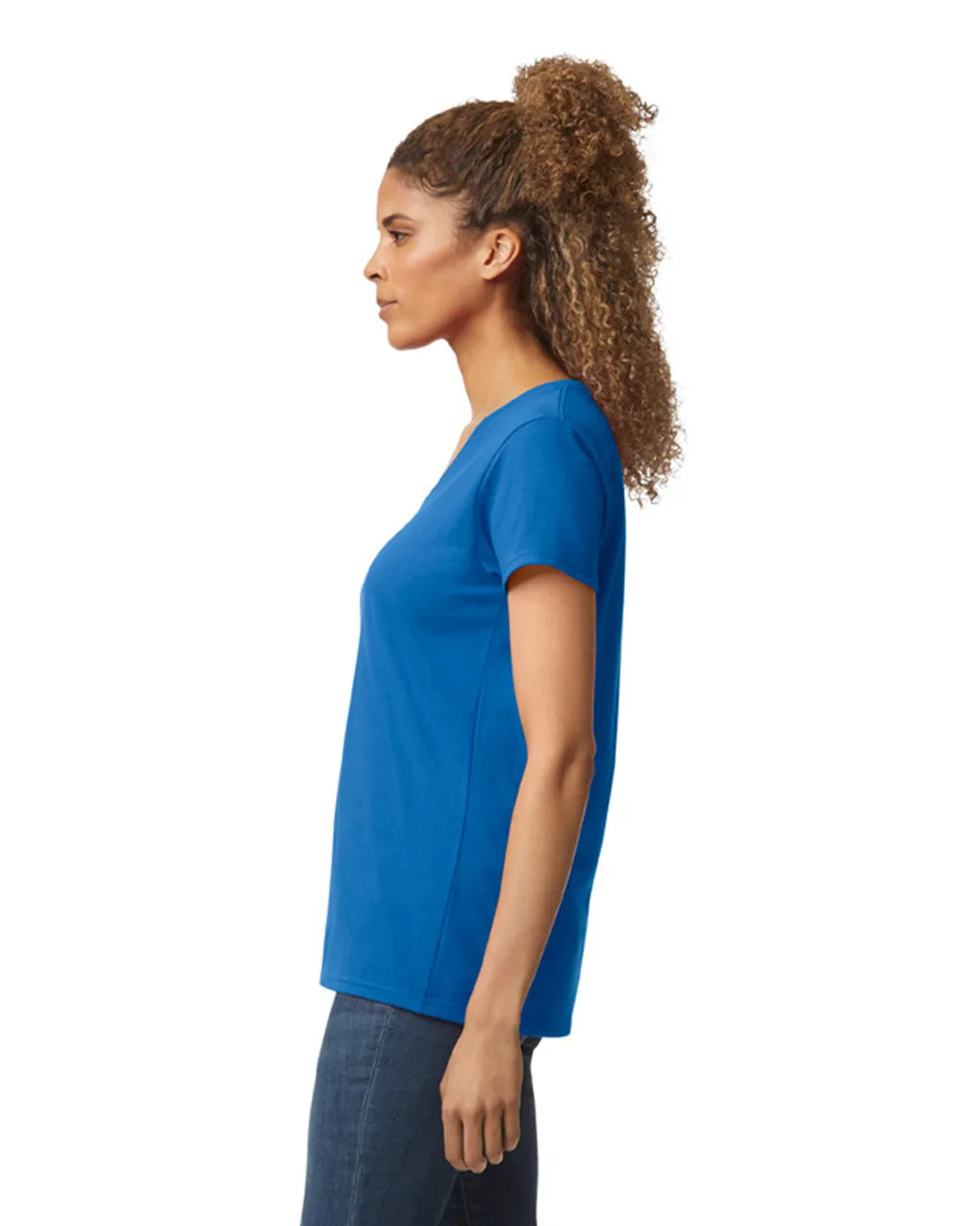 5V00L Women’s Heavy Cotton V-Neck T-Shirt