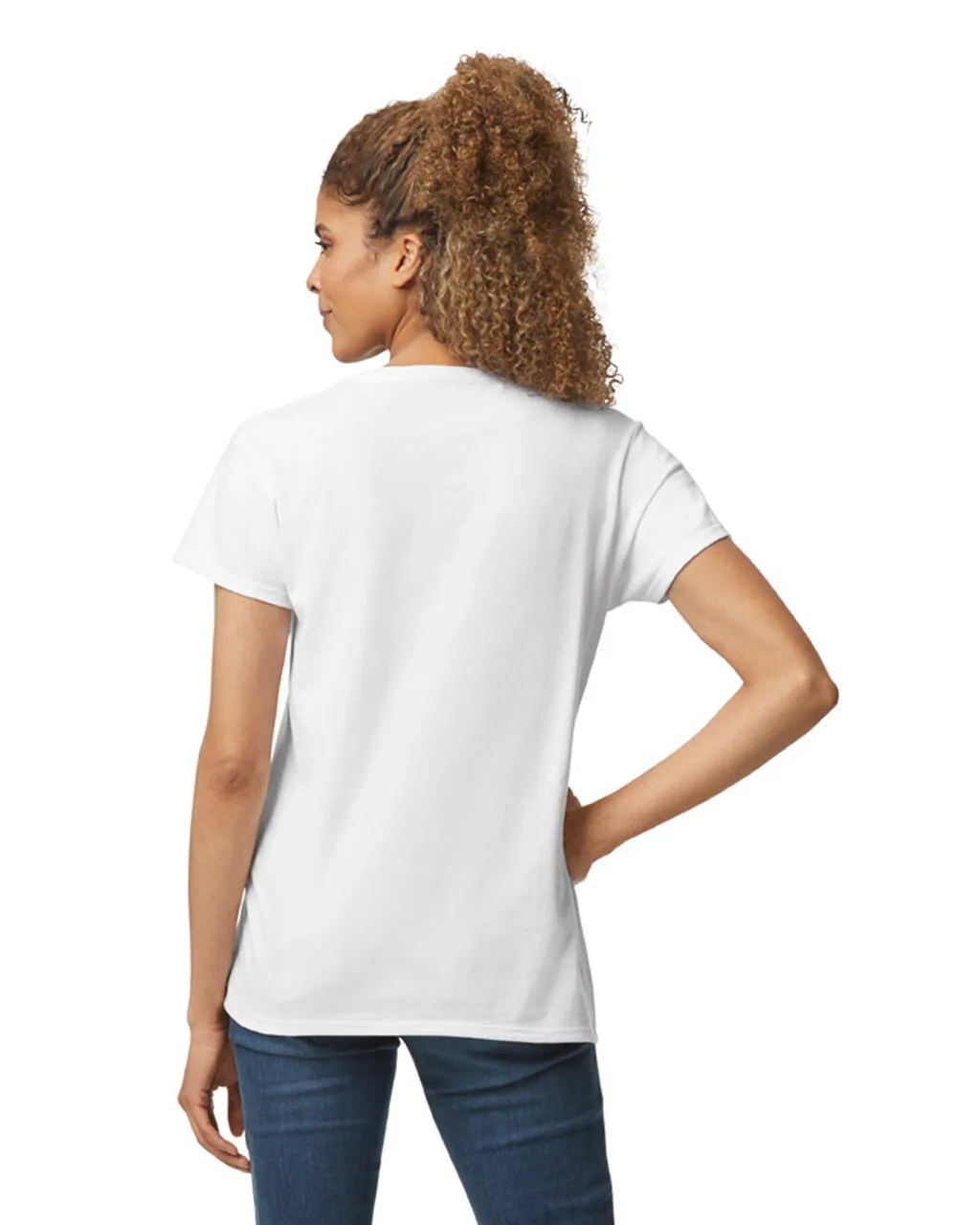 5V00L Women’s Heavy Cotton V-Neck T-Shirt