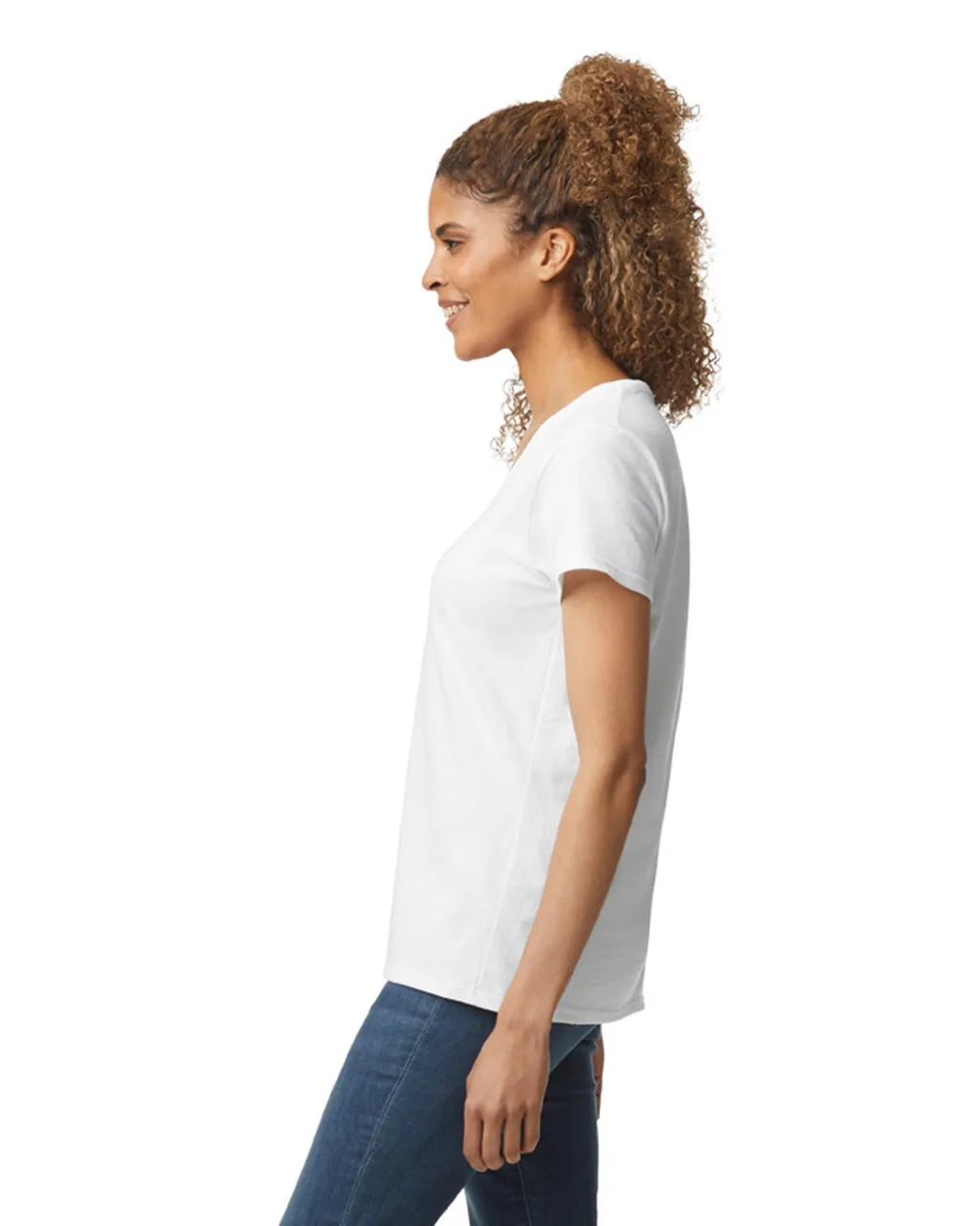5V00L Women’s Heavy Cotton V-Neck T-Shirt